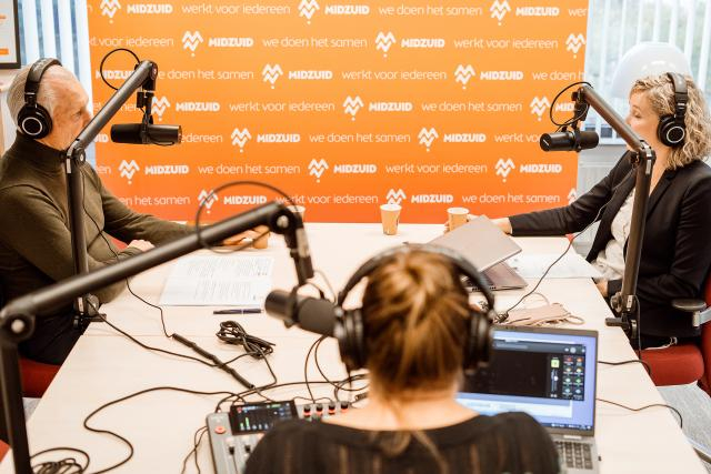 Marleen in gesprek met Winnie en Peter